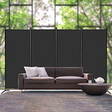 MAYOLIAH 4 Panel Privacy Screen Room Dividers 6FT Tall Portable Office Wall Divider for Rooms Separator 136"x20"x71", Black MAYOLIAH