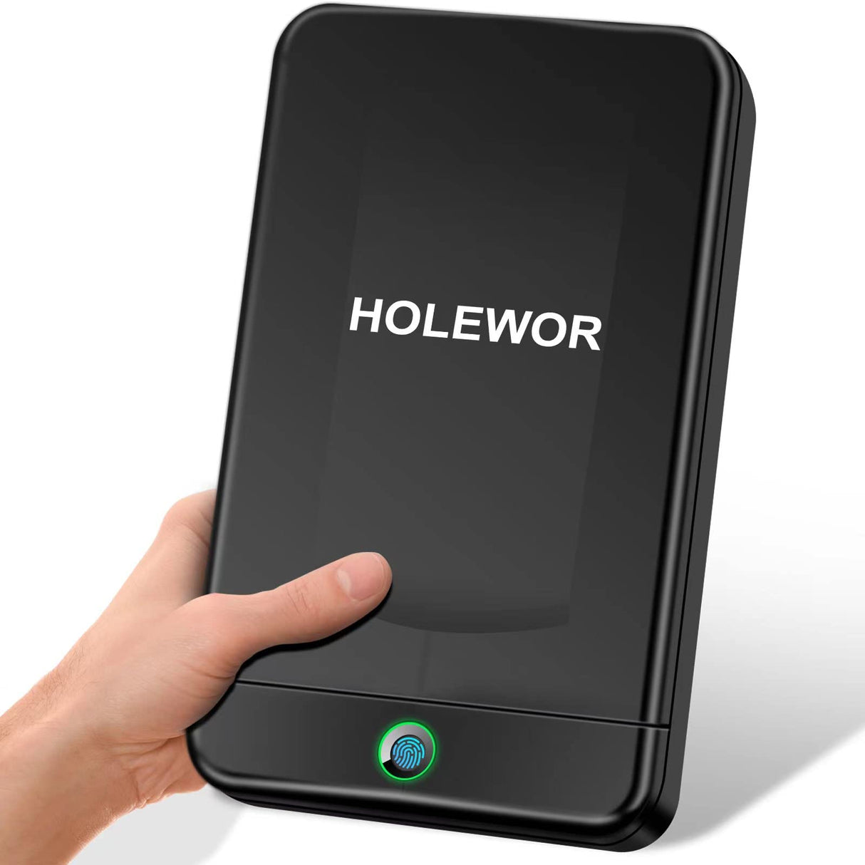 HOLEWOR Gun Safe, Small Gun Safes for Pistols Biometric Fingerprint Quick Access Pistol Safe Portable Handgun Safe for Travel, Car, Home HOLEWOR