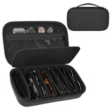 Travel Sunglass Organizer Case for Sojos/for Goodr/for Quay Polarized Sunglasses Men Women, Trendy glasses Storage Holder for Retro Oval/Rectangle Aviator Shady Rays Sun glasses (Bag Only), Black,L Grapsa