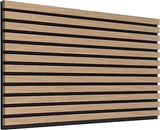 Acoustic Wood Veneer Slat Panels for Interior Wall and Ceilings Décor | 3D Seamless Spliced Wood Wall Panels | Sound Absorbing Decorative Panels | Luxury Real Wood | Natural Walnut x 2 Pack eazart