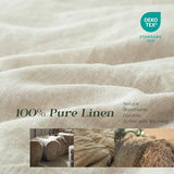Simple&Opulence 100% Linen Duvet Cover Set, Natural French Flax Duvet Cover Twin Size, Breathable Soft Comfy Linen Bedding Comforter Cover with 1 Pillowcase (68"x86") Simple&Opulence