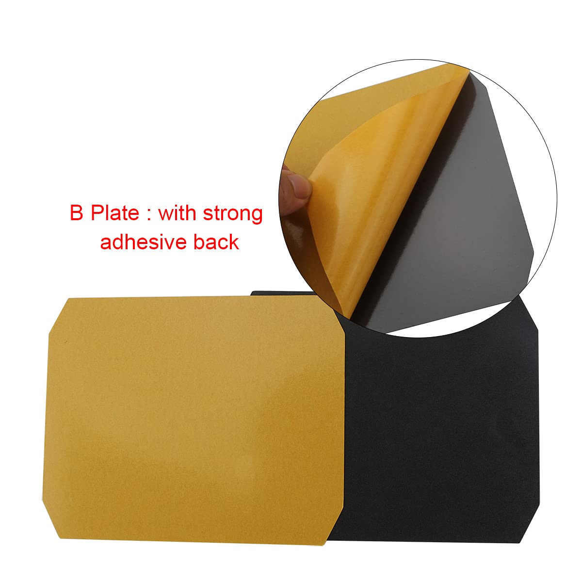 FYSETC 3D Printer Upgrade Magletic Build Surface 160X130 mm/ 6.2X5.1inch 2 in 1 Flexible Hotbed Build Plate with Adhesive Backing for Monopri Select Mini V2/ V1/ Pro/V3/ Malyan M200 FYSETC