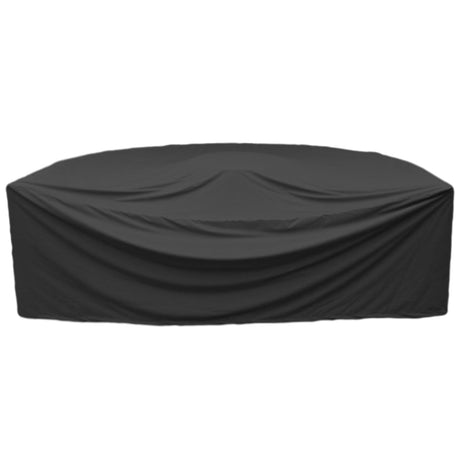 Half Moon Patio Furniture Set Covers, Half Moon Outdoor Sectional Cover Waterproof, Semi Circle Patio Sofa Couch Cover with Drawstring and Adjustable Shoulder Strap (125*59*30inch,Black) ZHMIZHAM