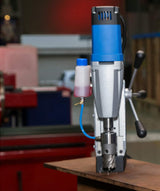 C.S. Unitec MABasic 450 Portable Magnetic Drill Press | 1150W 2-Speed Benchtop Power Drill Machine w/up to 1-3/4" Diameter & 6-1/3" Depth of Cut | Oil Bottle Included CS Unitec