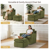 KISLOT Swivel Accent Chair Rocking Recliner 360 Degree Swivel Armchair Machine-Washable Cover for Nursery Living Room Bedroom