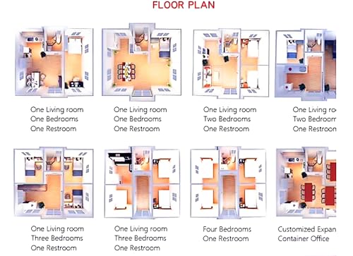 ZARMANN Prefab Mobile Homes, 20ft, 30ft, and 40ft, Modular Living Solutions for Portable Housing (Creamy, 30ft)