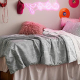 Bedsure Twin/Twin XL Comforter Set - Grey Bed Set, 2 Pieces Cute Floral Bedding, 1 Soft Reversible Botanical Flowers Comforter and 1 Pillow Sham Bedsure