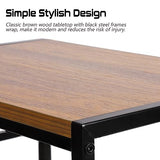 GIOTORENT 3-Tier Record Player Stand with Vinyl Storage, Tall Nightstand with Adjustable Shelf, Narrow Side Table/Bedside Table for Living Room, Bedroom, Office, Bathroom, Rustic Brown and Black GIOTORENT