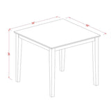 East West Furniture PBCH3-BLK-W 3 Piece Counter Height Pub Set for Small Spaces Contains a Square Kitchen Table and 2 Dining Room Chairs, 36x36 Inch, Black & Cherry East West Furniture