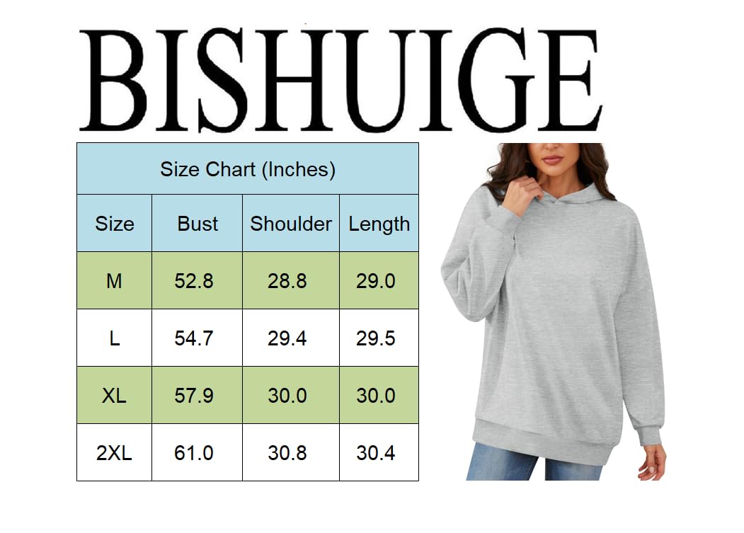 BISHUIGE Women's Sweatshirts Hoodies Long Sleeve Pullover Oversized Half Zip Casual Fashion Outfits Clothes 2024, L, White