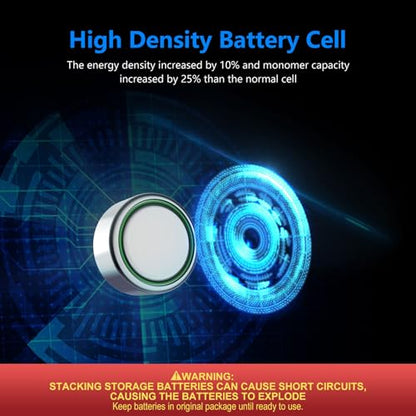 POWEROWL High Capacity LR44 Batteries 40 Pack, L1154F AG13 357 303 SR44 A76 Premium Alkaline Battery 1.5V Button Coin Cell Batteries - WoodArtSupply