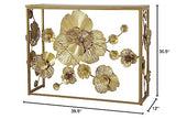 A&B Home Gold Console Table with Mirrored Glass Top - Mid Century Modern Console Table with Metal Frame for Living Room Entryway Foyer Hallway, 40" x 12" x 31" A & B Home