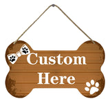 Generic Personalized Dog Bone Wood Sign Custom Name Pet Sign Dog House Wood Sign for Home Farmhouse Decor 8.4 x 4.8Inches-1, SA28, co-lor28 Generic