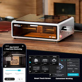 Creality Falcon A1 Pro 20W, Enclosed Engraver with Air Assist, HD Smart Camera for Auto Focus, APP Control, Convenient Touch Screen, Class 1 Safety Engraving Machine for Wood and Metal, Acrylic(White) Creality