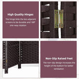 Capacmkseh Room Dividers Panel for Room Separation, Wood Wall Panels Folding Privacy Screens, Partition Room Dividers 5.57 Ft Tall, 4 Panels Capacmkseh