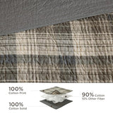 Woolrich Reversible Quilt Cabin Lifestyle Design - All Season, Breathable Coverlet Bedspread Bedding Set, Matching Shams, Oversized Full/Queen, Tasha Plaid Tan/Brown 3 Piece Woolrich John Rich & Bros.