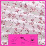 Betsey Johnson - Twin XL Size Sheet Set, Ultra-Soft Bedding with Smooth & Silky Feel, Deep Pockets, Bed Sheets with Matching Fitted Sheet & Pillowcases (Floral Toile Pink) Betsey Johnson