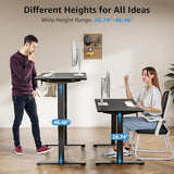 MOUNTUP Electric Height Adjustable Standing Desk, 48 x 24 Inches Sit Stand Desk with Memory Controller, Ergonomic Stand Up Desk for Home Office with Splice Board, Black MOUNTUP