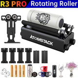 ATOMSTACK R3 Pro Rotary Roller, Auxiliary Engraving Module for Laser Engraver, 360 Degree Rotating Rollers for Laser Cutter, for Cup-shaped/Cylindrical/Oversized Objects (R3 Pro Rotary Roller) ATOMSTACK