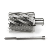 OSCARBIDE Annular Cutter 2 inch Cutting Diameter 2 inch Depth of Cut,3/4 inch Weldon Shank 2 Flat Mag Drill Bit with Pilot Pin for Magnetic Drill Press,1 Piece OSCARBIDE