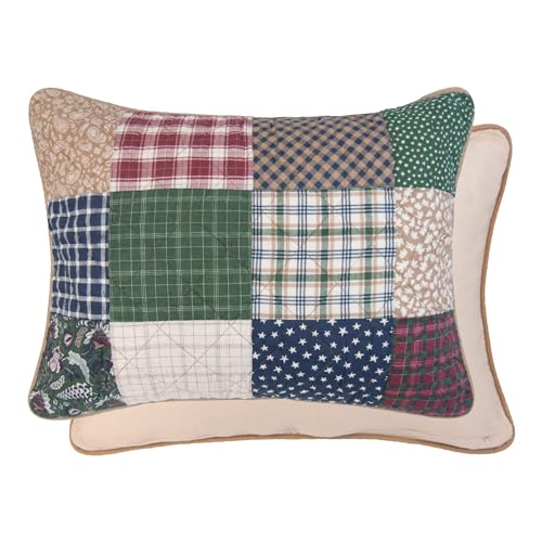 Donna Sharp Rustic Paisley Pieced Patchwork Cotton Quilted Bedding Set - 3-Piece Cal King Size Quilt Set - Includes 1 Quilt and 2 Pillow Shams - Machine Washable - Perfect for Rustic Decor Donna Sharp