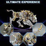 Leopard 3D Metal Puzzle for Adults and Teens, 3D Metal Model Kits, Mechanical Assembly Models, Suitable for Home Office Decor & Gift for Men