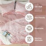 Comfort Spaces Juliette Luxe Comforter Set Velvet Lush with Soft Brushed Microfiber Reverse, All Season Cozy Velvet Bedding Sets, Fluffy Comforter Bed Set, Matching Sham, Blush Twin/Twin XL 2 Piece Comfort Spaces