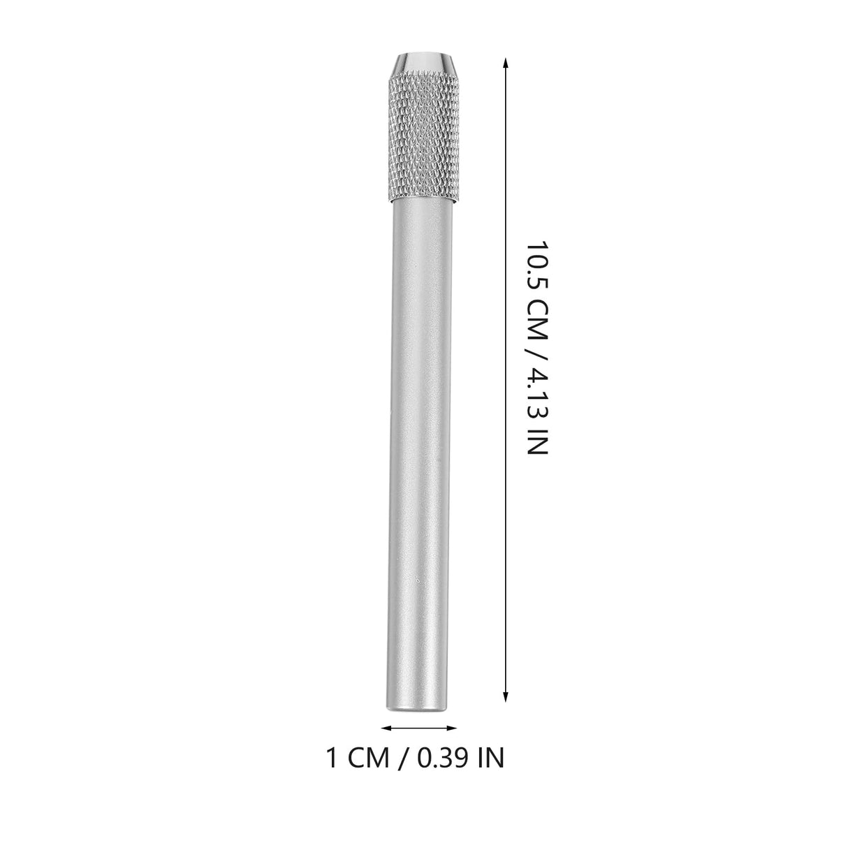 TEHAUX 5pcs Pencil Extenders, 4inch Stainless Steel Lengthener with Adjustable Charcoal Stand for Pencils (Silver) TEHAUX