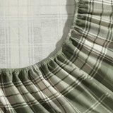 Eddie Bauer - Full Bed Sheets, Cotton Flannel Bedding Set with Matching Pillowcases, Brushed for Extra Softness, Deep Pocket, Oeko-Tex Certified (Heartland Plaid Green) Eddie Bauer