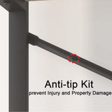 HSH Rustic Oak 6-Tier Tall Bookcase & Storage Rack with Metal Frame HSH