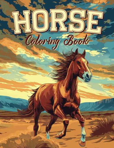 Horse Coloring Book for Kids and Adults: 50 Fun and Relaxing Designs of Horses for Creative Expression and Stress Relief WoodArtSupply
