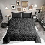 Castle Fairy Leopard Print Bedding Set 3 Pcs King Size,Cheetah Comforter Set,African Wildlife Down Alternative Adults Bedroom Decor,Gray Wild Animal Skin Ultra Soft Bed Inner Fill with 2 Piilowcases Castle Fairy