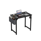 DUMOS 32 Inch Office Small Computer Desk Modern Simple Style Writing Study Work Table for Home Bedroom - Wood Black DUMOS