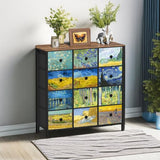 EXOTICA Dresser for Bedroom with 12 Drawers Tall Dresser & Chest of Drawers Fabric Dressers Storage Tower for Living Room Closet Hallway with Wooden Top and Metal Frame EXOTICA