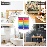 GOFLAME 15-Drawer Rolling Storage Cart, Multipurpose Movable Organizer Cart, Utility Cart for Home, Office, School, Rainbow GOFLAME