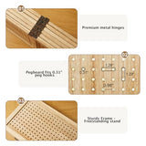 Pegboard Display, 5.6Ft Portable Freestanding Wall Organizer Wooden Room Divider Folding Privacy Screens for Craft Art Display Board (6panels, Natural) Svimi