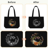 ERKOON Canvas Tote Bag Embroidery Kit for Beginners, Floral Arts Crafts Cross Stitch Kits for Adults Including Stamped Embroidery Bag with Hoops, Needle, Instruction and Color Threads (Flower)