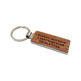 MOJIA Personalized Custom Keychain, Custom Engraved Wood Keychain - Free Engraving (Walnut) MOJIA