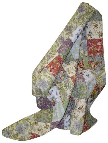 Greenland Home Blooming Prairie Quilted Patchwork Throw Greenland Home Fashions