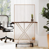 Christopher Knight Home Eldon Metal Room Divider Screen, Tall Single Panel Mesh Privacy Screen, Iron Frame and Modern Design Room Separation, Free Standing Wall Partition, Gold Brushed Brown+Black Christopher Knight Home