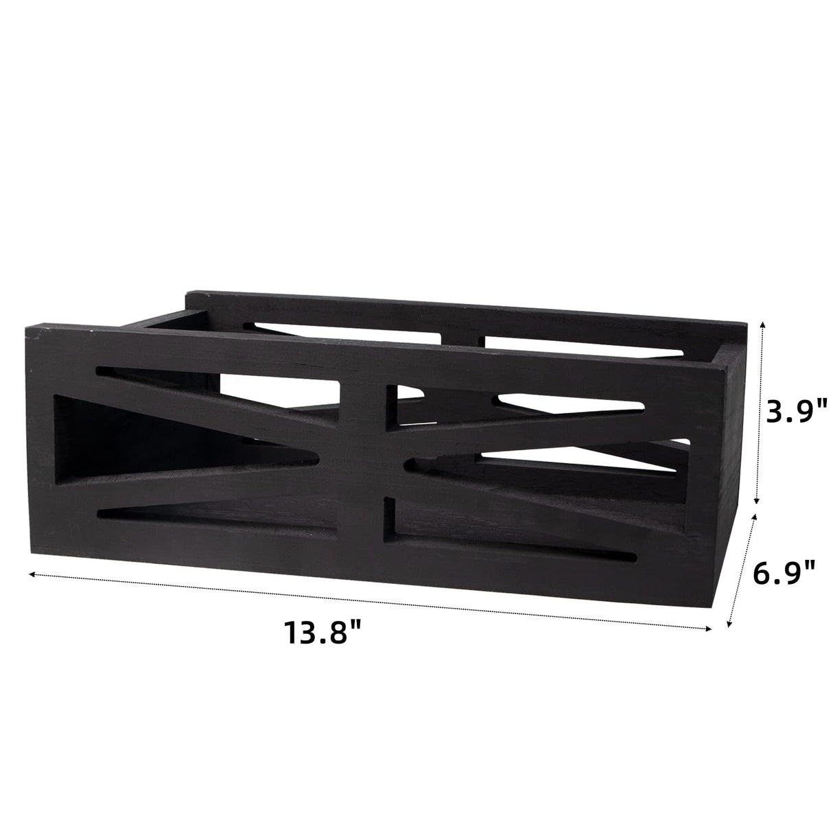 TNQNCFL Wooden Bathroom Decor Box,Rustic Toilet Tank Box,Bathroom Decor Box Toilet, Wooden Storage Box,Farmhouse Bathroom Accessories, Toilet Paper Basket（Black） TNQNCFL