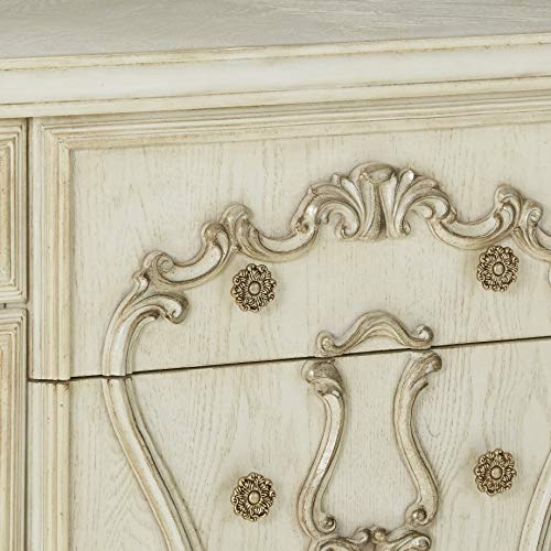 Acme Versailles Wooden 5 Drawer Dresser in Bone and White ACME Furniture