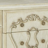 Acme Versailles Wooden 5 Drawer Dresser in Bone and White ACME Furniture
