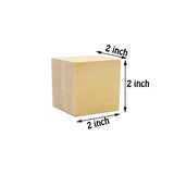 6 Pcs 2 Inch Wood Cubes, Unfinished Natural Wood Square Blocks for Arts and Crafts XYSMZM