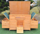 Omitree New 69" Wood Hen Chicken Duck Poultry Hutch House Coop Cage with 4 Nesting Boxes Omitree