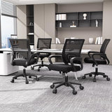 Magshion Ergonomic Office Chair 10 Pack, Mid-Back Mesh Desk Chair, Adjustable Swivel Computer Chair with Lumbar Support & Breathable Backrest for Gaming, Work, Study, 300 Lbs Capacity, Black Magshion