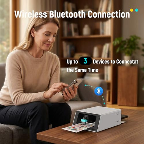 Liene PixCut S1 Color Sticker Printer & Cutting Machine - All-in-One Sticker Maker for DIY Crafts, Custom Labels & Gifts. Thermal Dye-Sublimation Photo Printer, 300 DPI, Precise AI Auto-Cutting Liene