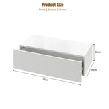 HedoAjim White Floating Nightstand with Drawer – Modern Wall-Mounted Storage for Bedroom or Living Room HedoAjim