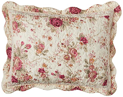 Greenland Home Antique Rose Full/Queen Quilt Set, Ecru Greenland Home Fashions