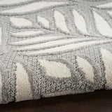 Nourison Home Aloha Indoor/Outdoor Grey 9' x 12' Area Rug, Easy Cleaning, Non Shedding, Bed Room, Living Room, Dining Room, Kitchen (9x12) Nourison